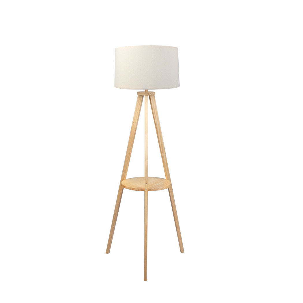Cozy Tripod Floor Lamp with Shelf  Foldable Function Classic | id4