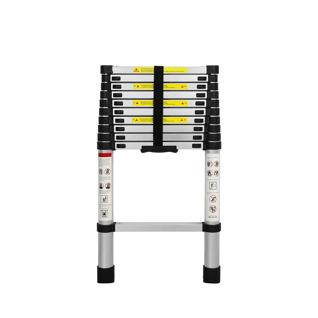 3.2M Telescopic Ladder Aluminium Extendable Folding Ladder 150kg