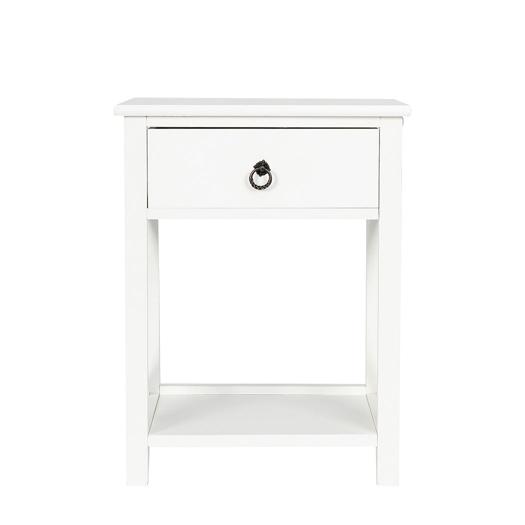 1x Bedside Tables Drawers Side