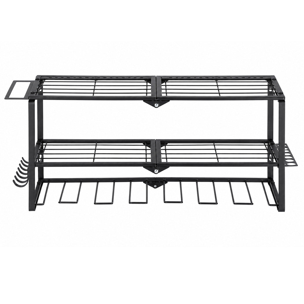 Wall Mounted Tool Rack 3 Tier 66x20x32cm
