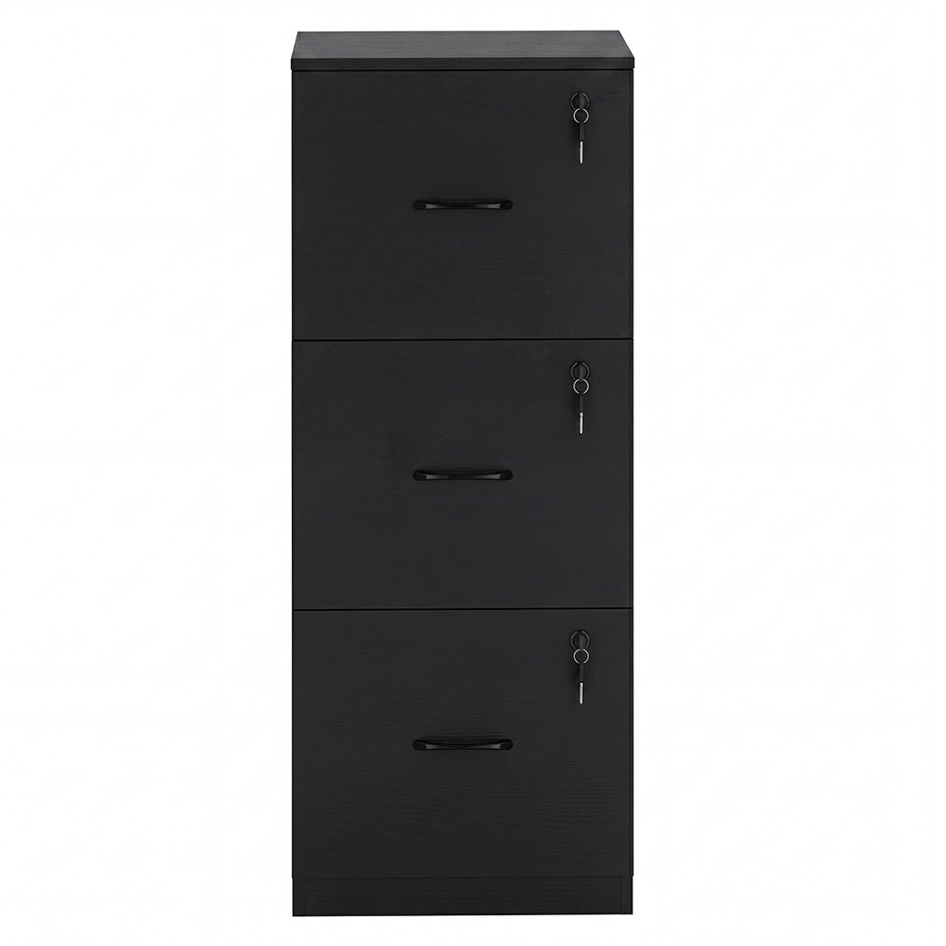 3 Drawer Lockable File Cabinet Home Office | Simpledeals