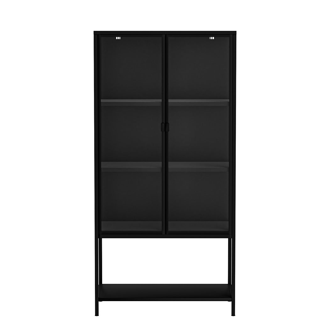 id11&12 - Ergonomic Glass Display Cabinet Collections Storage  High Back