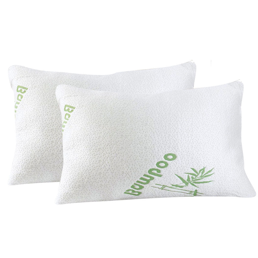 2x Memory Foam Pillow Bamboo | Bamboo finish