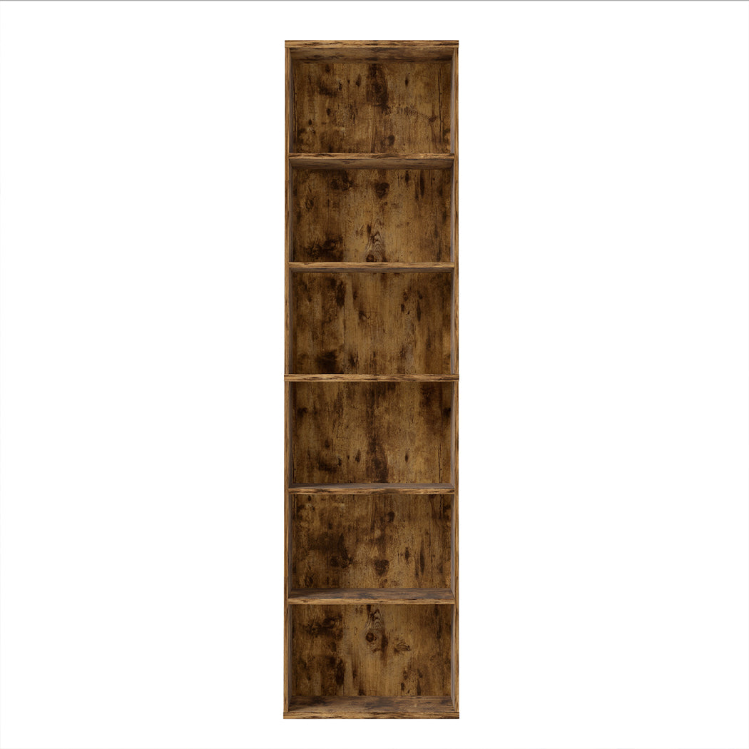 Adjustable Wood Cabinet - Walnut 40x24x178.5cm