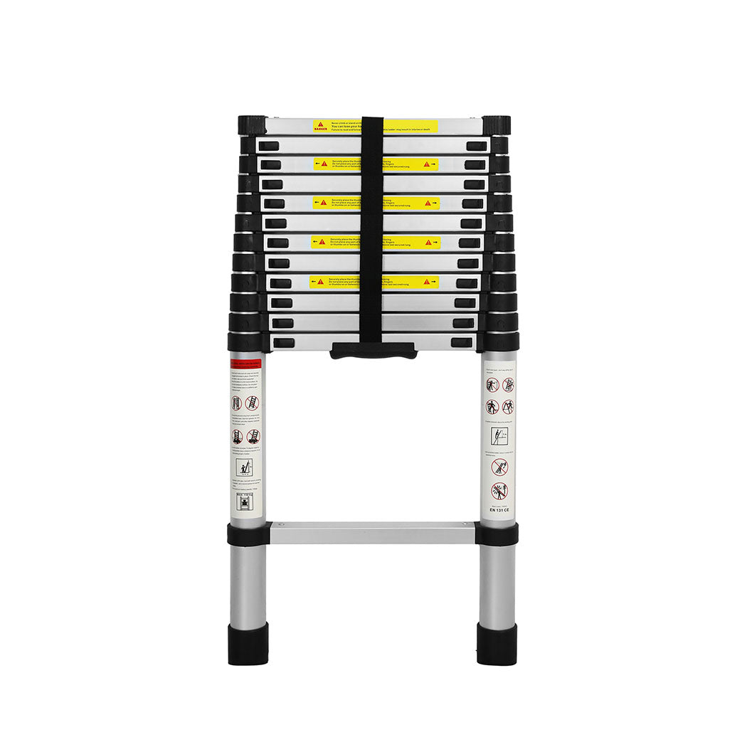 Multipurpose Ladder Telescopic 3.8M Silver