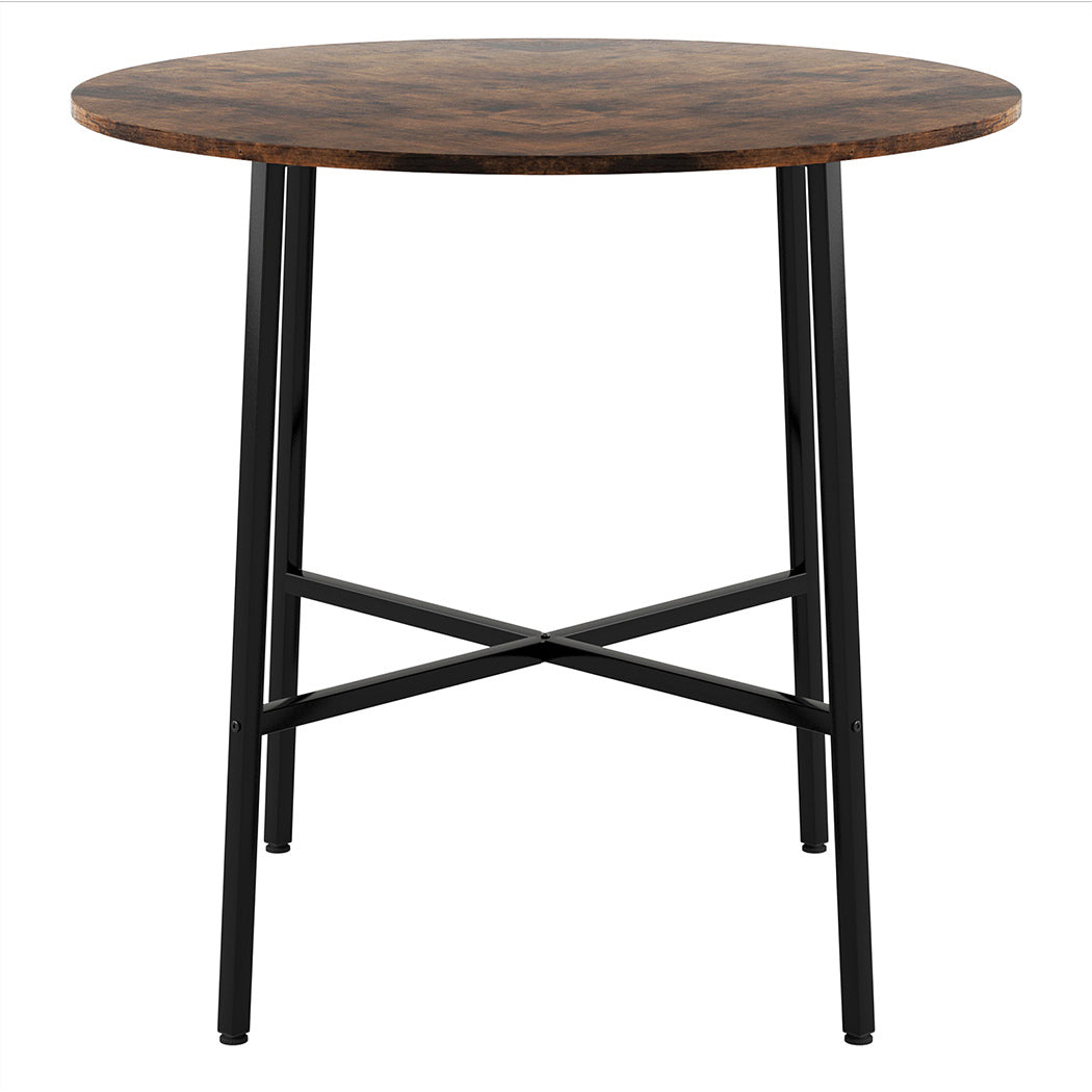 Round Dining Table 80cm Brown 80x80x76cm