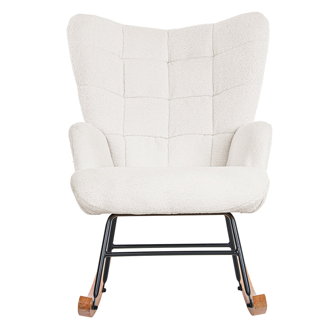 Functional Fleece Rocking Chair  Adjustable Height Classic Durable | id11&12