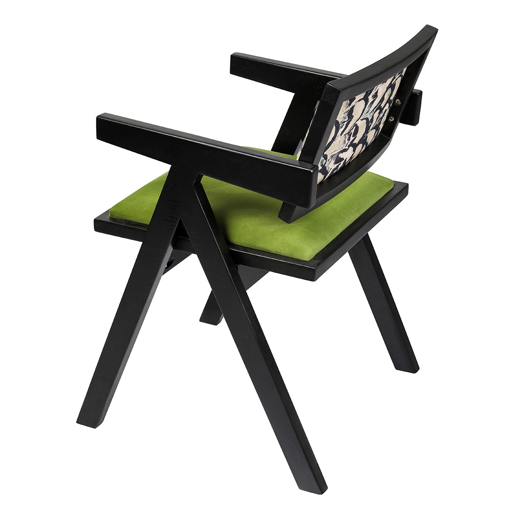 Compact 1X Dining Chair Retro Backrest Chair  Durable Frame | id4