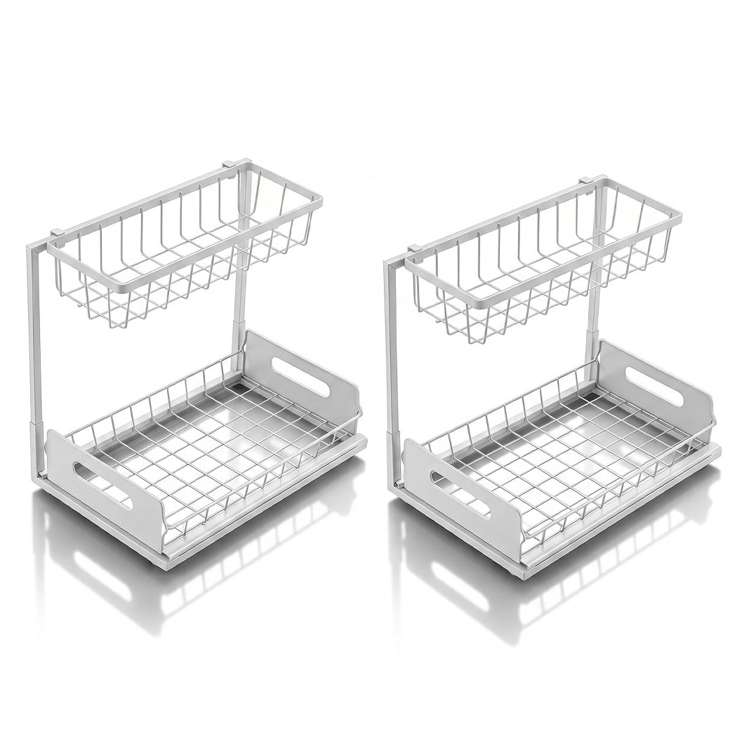Under Sink Storage Rack 2-Tier Cabinet Organiser | Simpledea