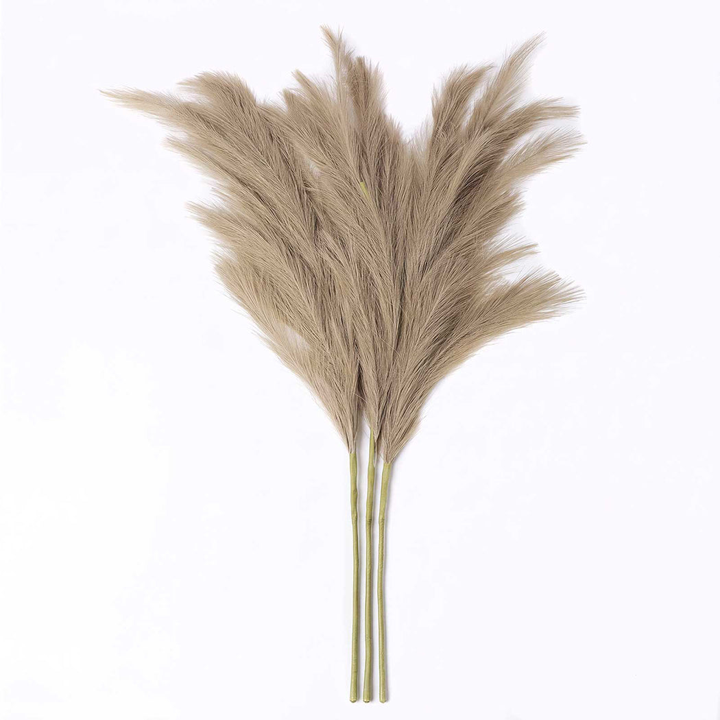 Artificial Pampas Grass Brown 3Pcs