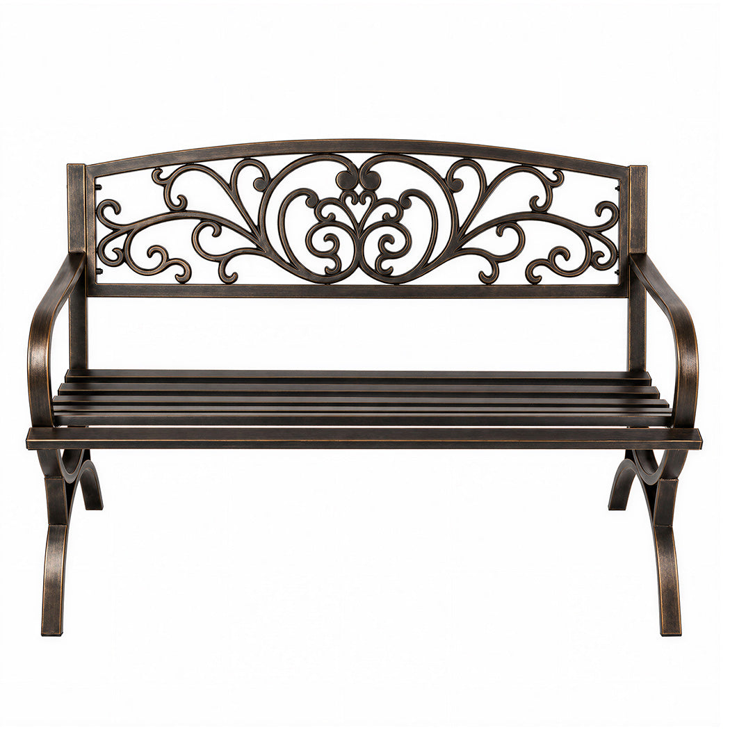 Cast Iron Garden Bench 3 Seat Antique Bronze | Simpledeals