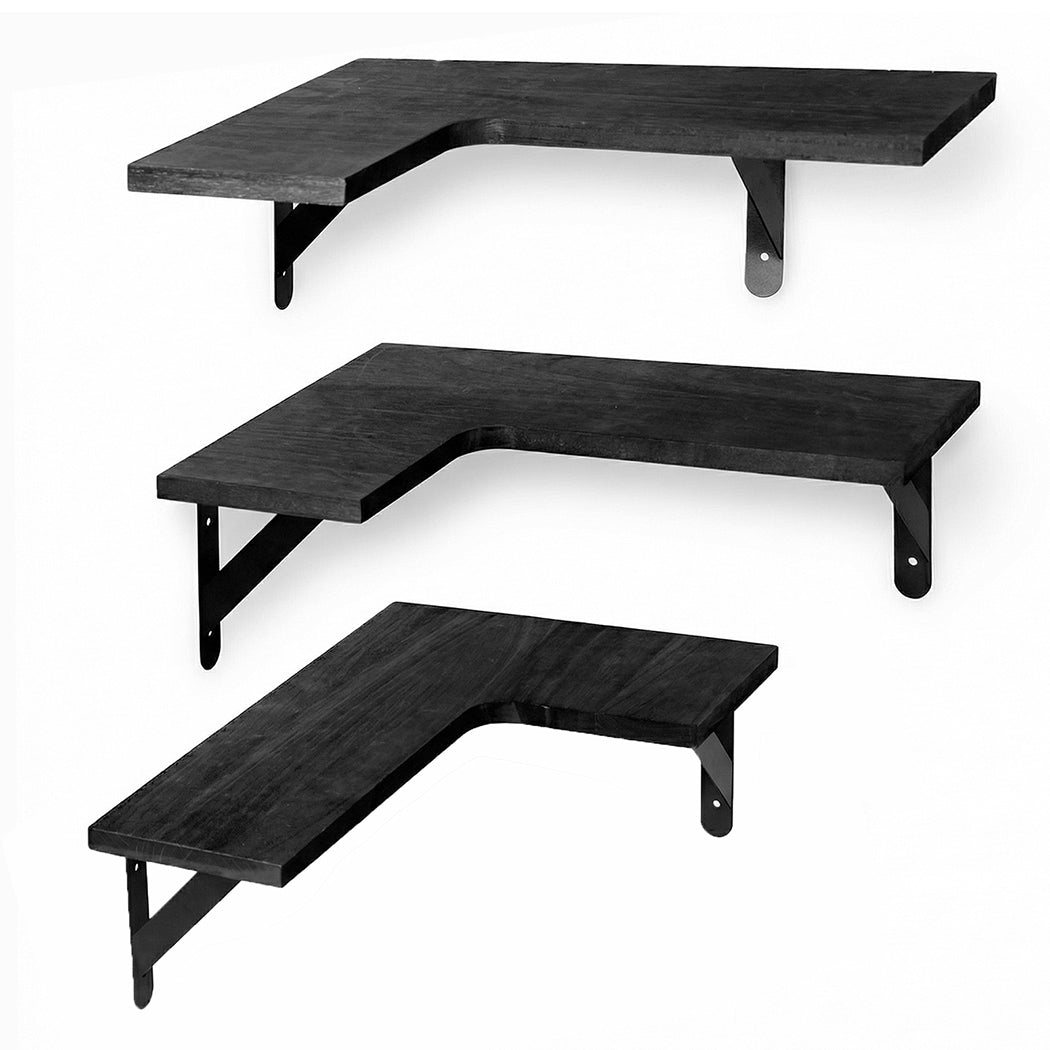 Corner Floating Shelves 3pc L-Shaped Wall | Simpledeals