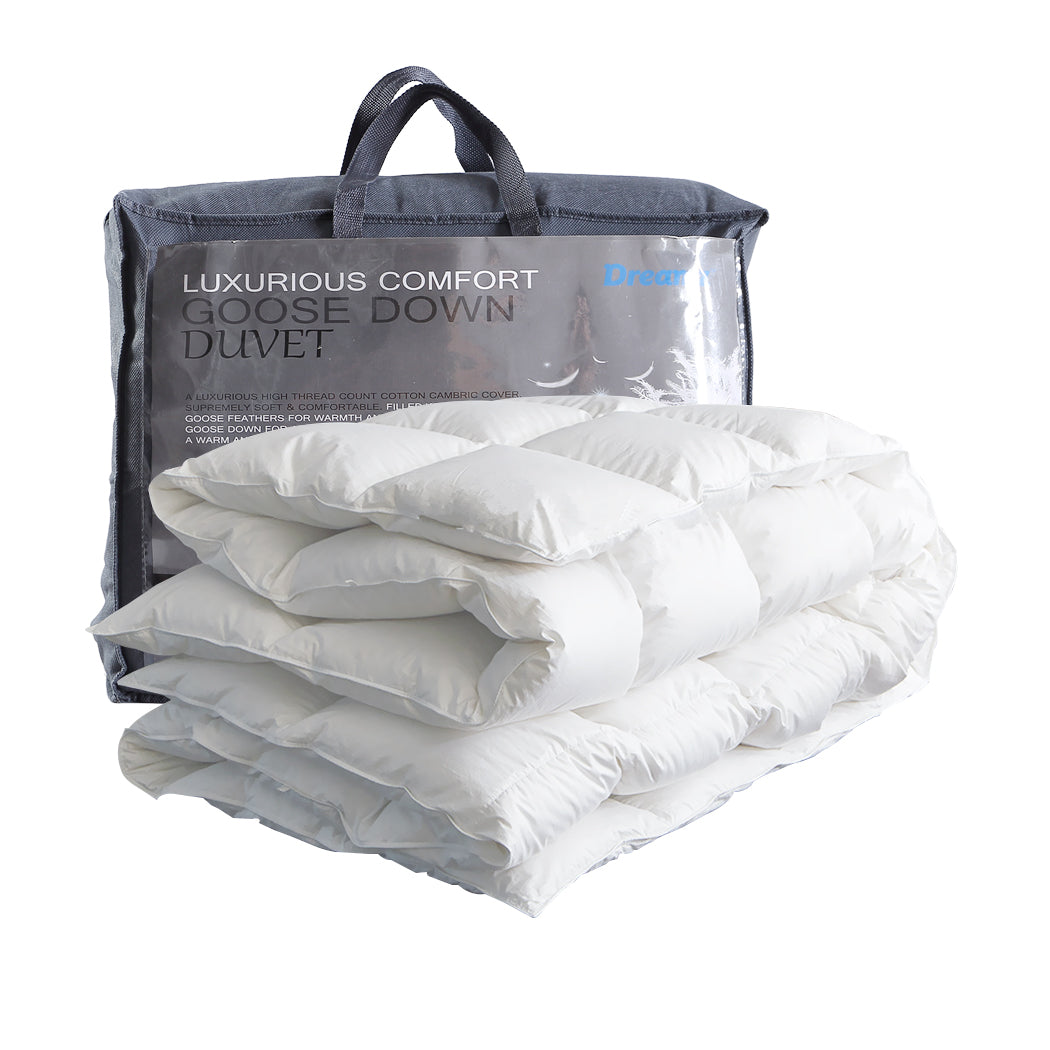 500GSM Goose Down Feather Quilt King Size Bedding Comforter Warm