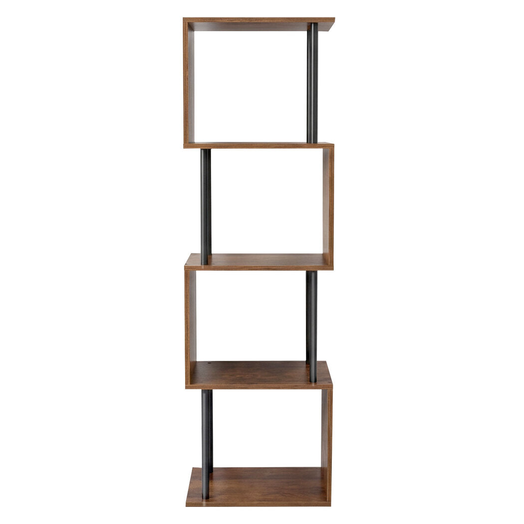 Wooden Bookshelf 5 Tier Storage 38x24x126cm