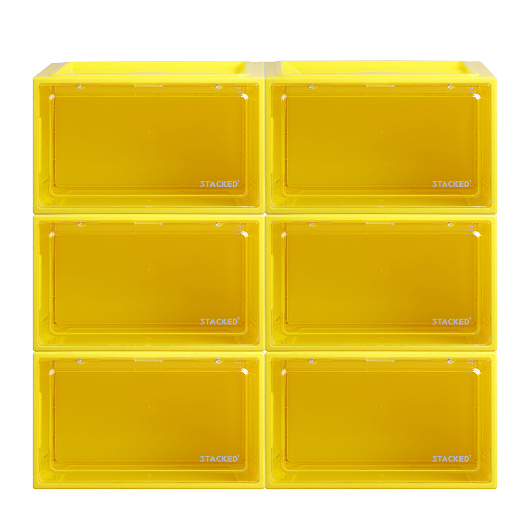 Sneaker Display Case Clear Yellow 35.5x26x21cm