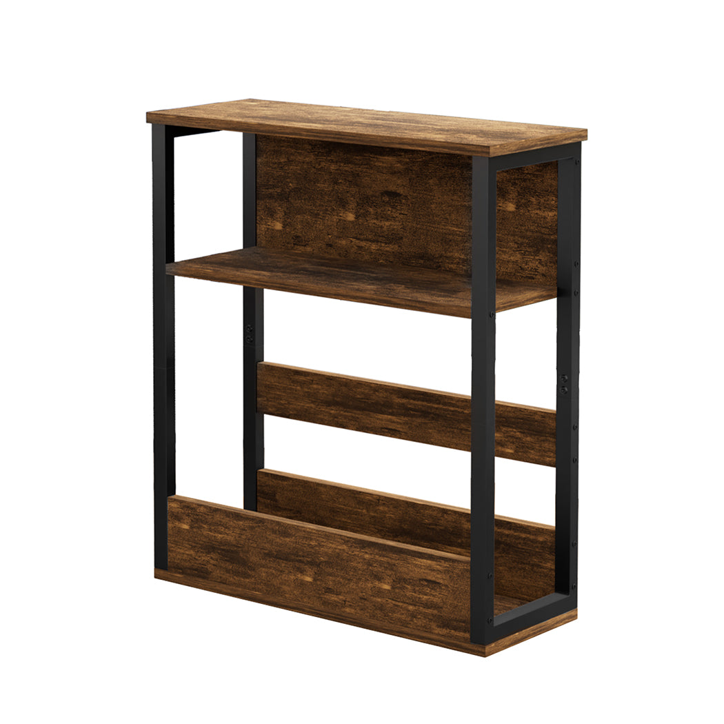 3 Tier Metal Coffee Table Black 19x47x61cm