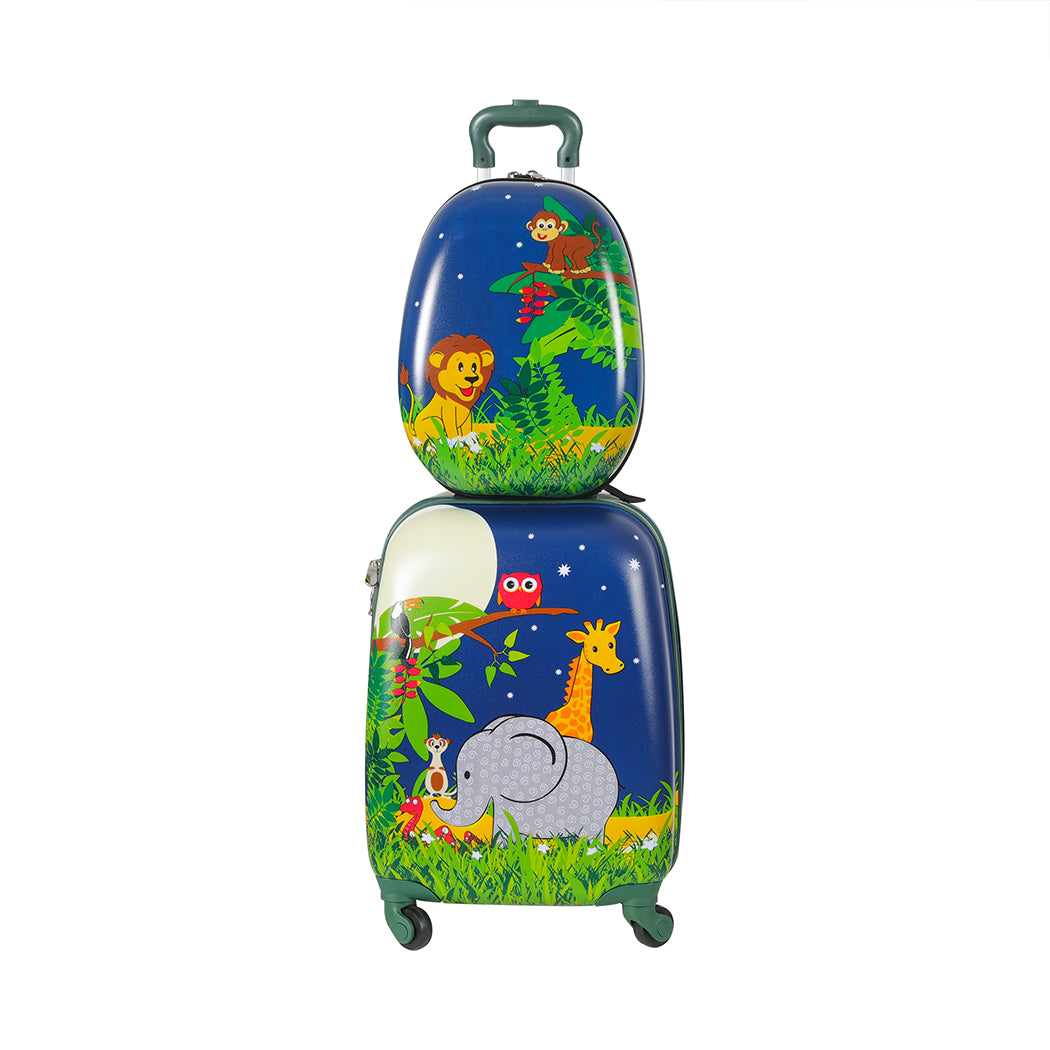 Kids Luggage Set with Backpack Carry On Suitcase Trolley Travel Bag Set