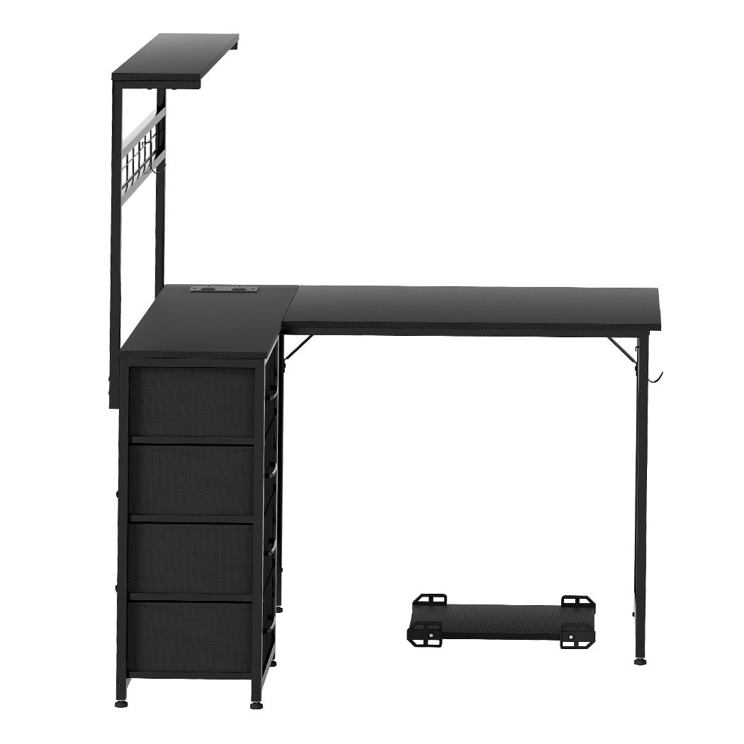 L Shaped Computer Desk Convertible 110x80x135cm