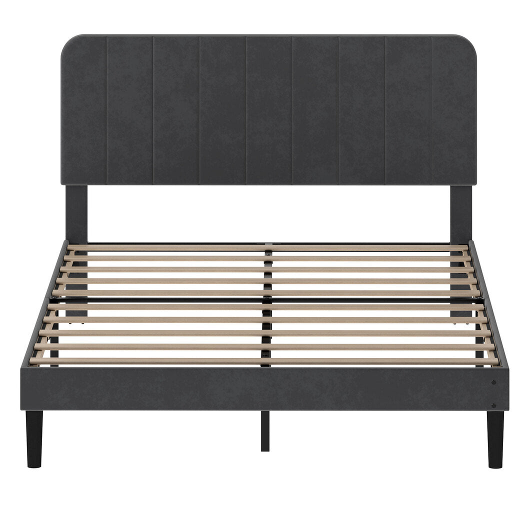 Double Bed Frame Adjustable Headboard 190x139.5x113cm
