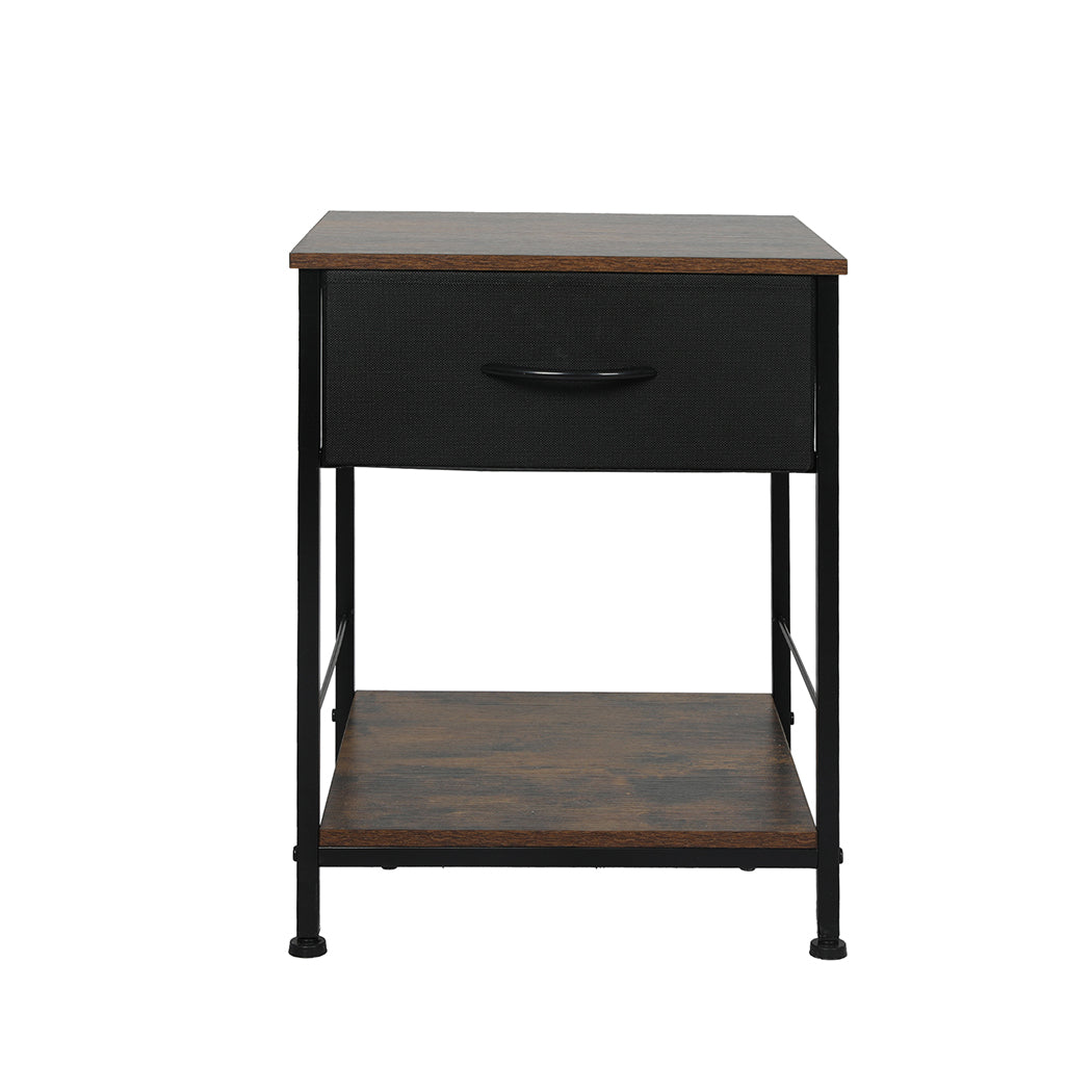 Modern Bedside Table with Storage Drawer Compact End Table Nightstand