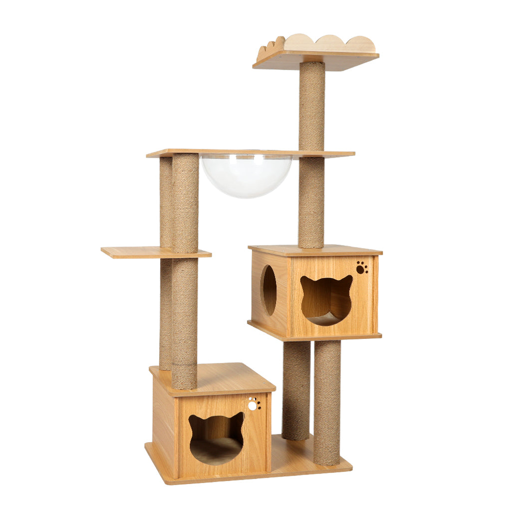 Cat Tree Scratching Post Natural 60x40x138cm