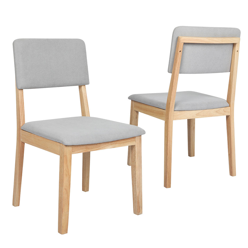 Stylish 2x Dining Chair Armless Upholstered Seat  High Back Support