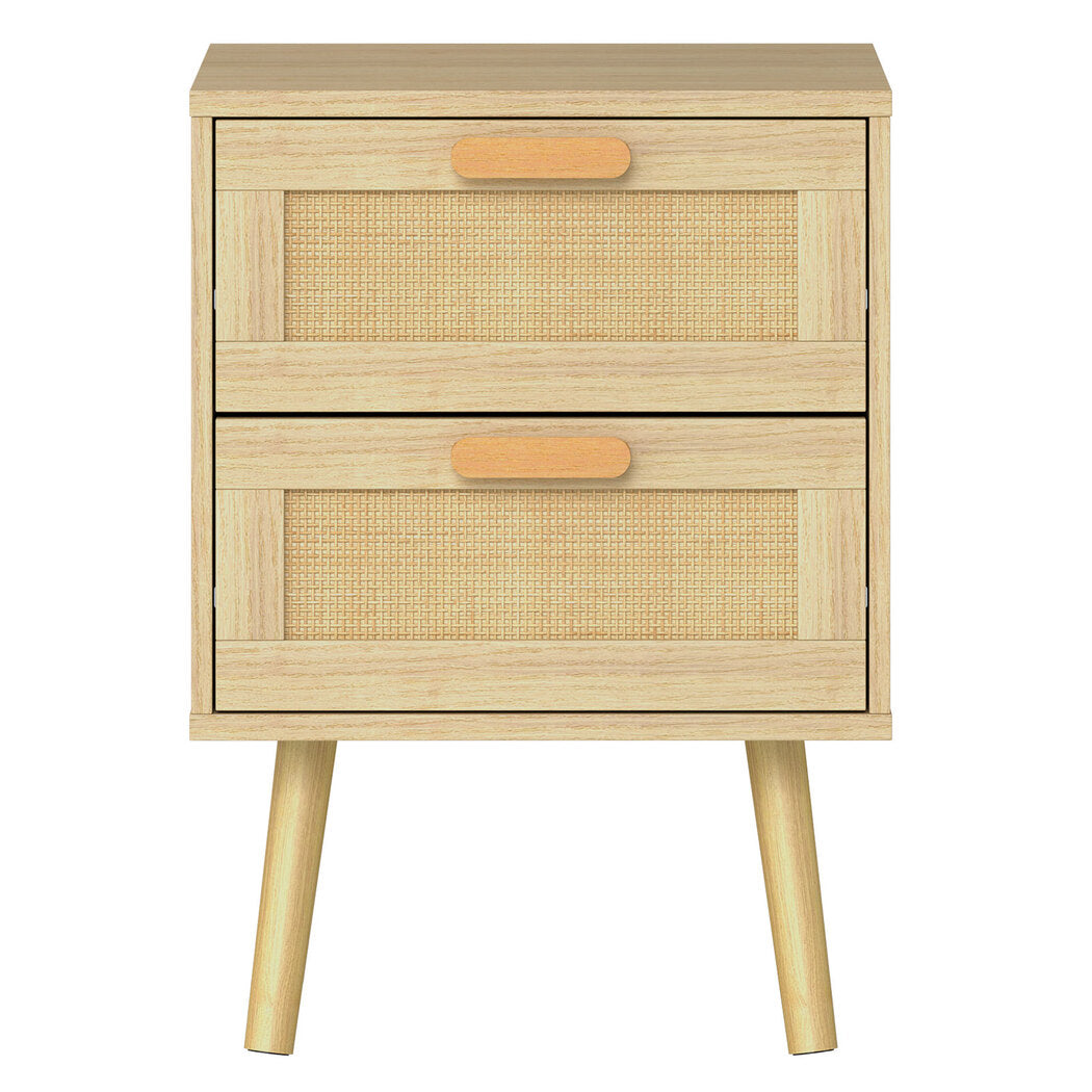 Bedside Tables Natural Rattan 40x40x56cm