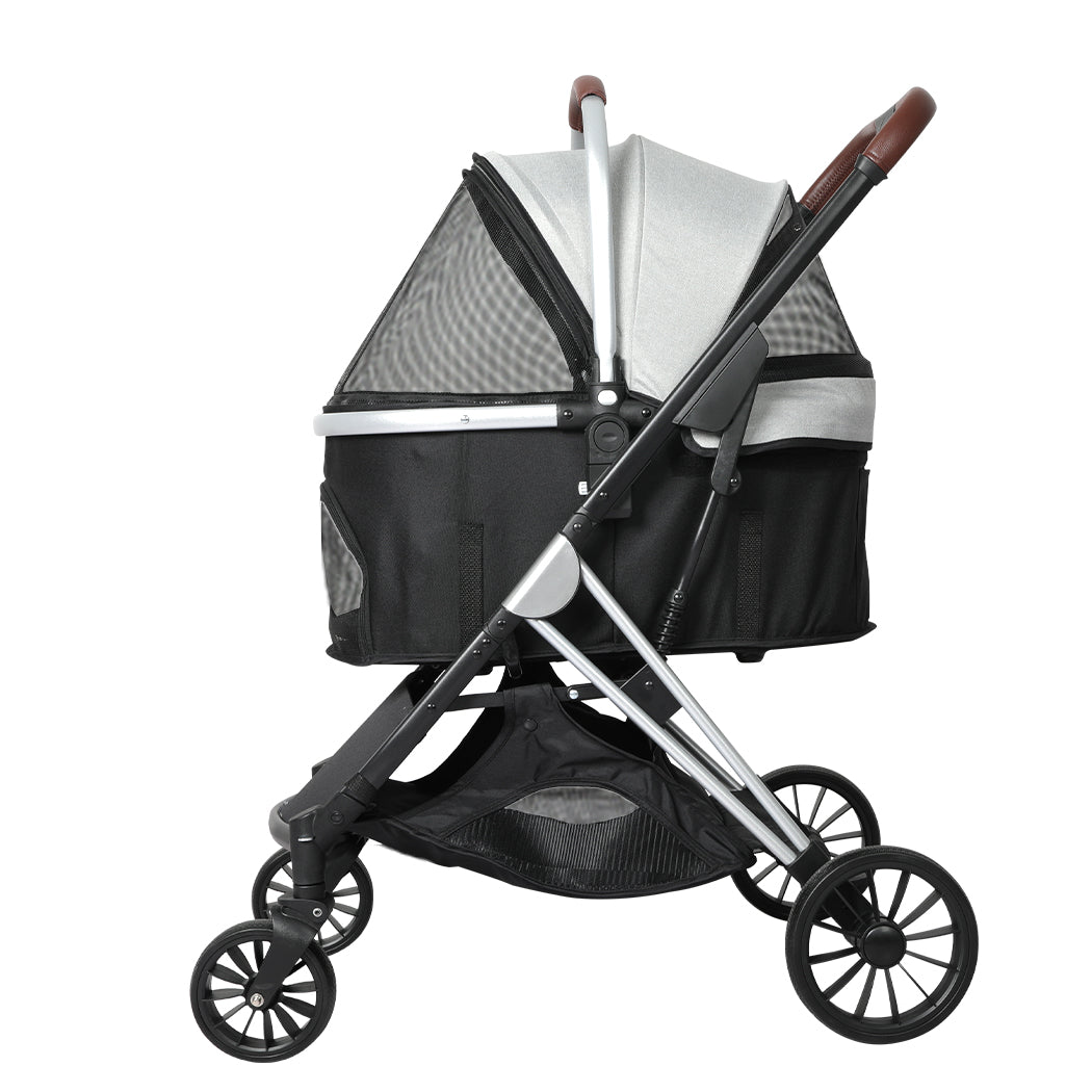 4 Wheel Pet Stroller for Dogs & Cats Portable Pram Carrier