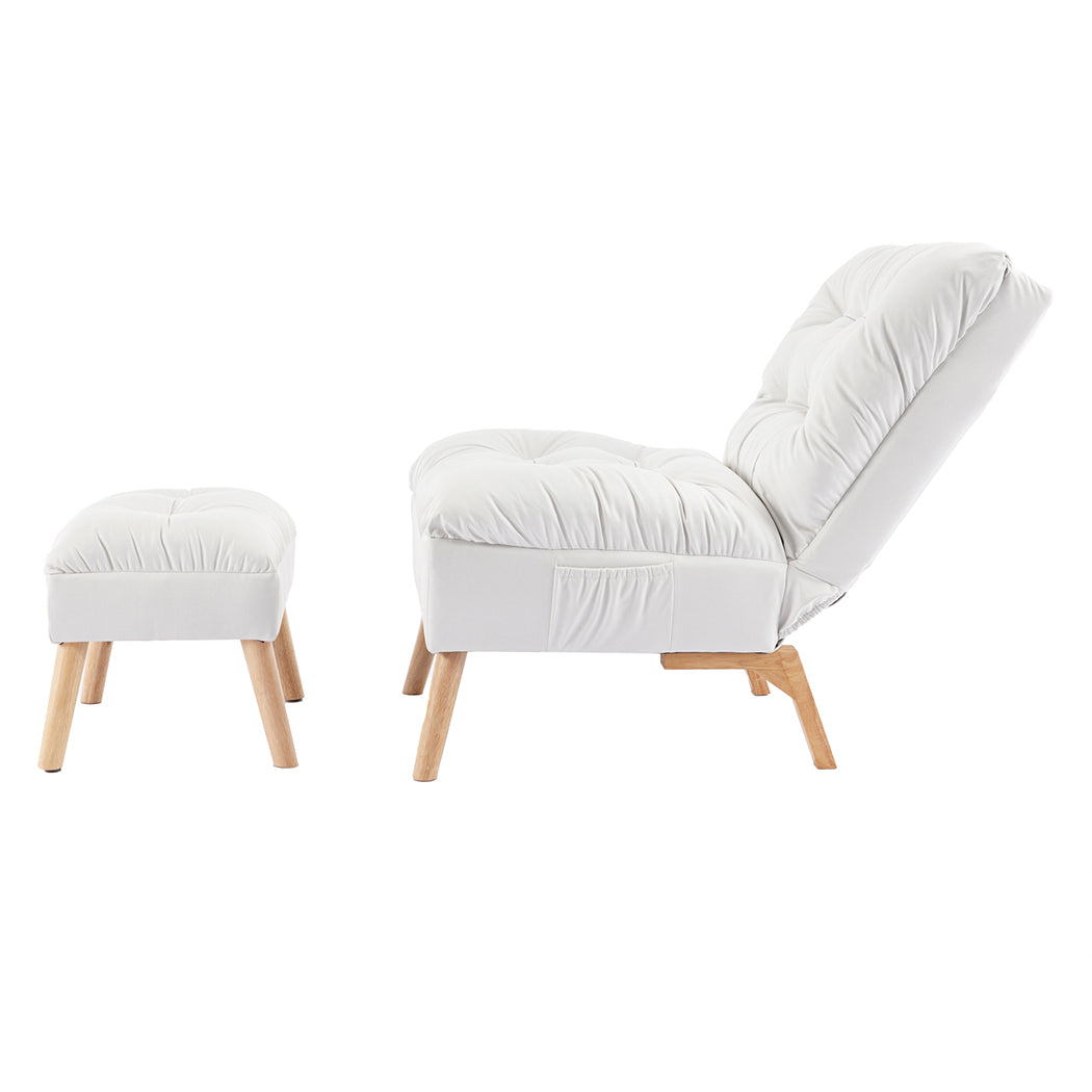 Premium Sofa Ottoman Set Accent Recliner  Scandi Inspired Design | id20