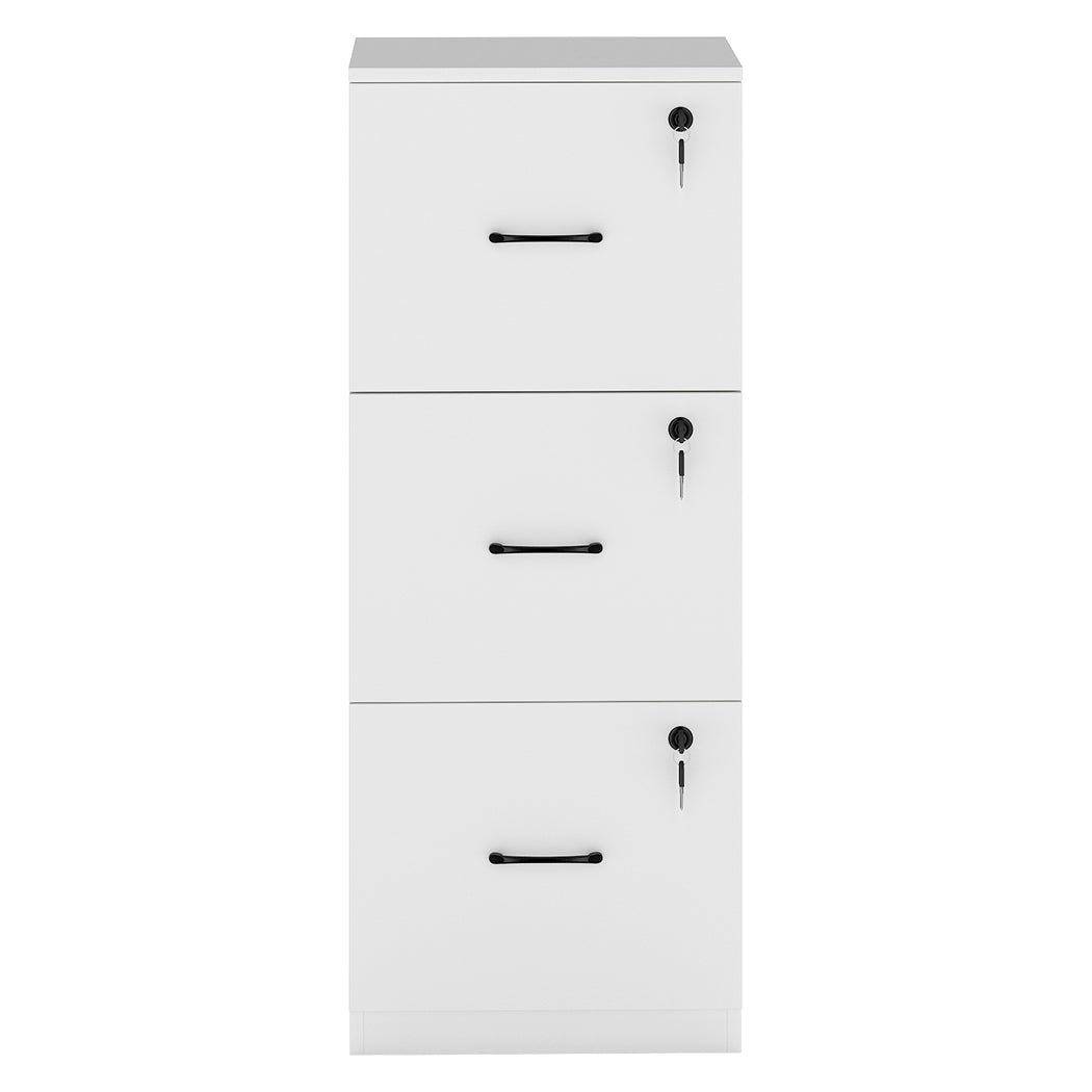File Cabinet 3 Drawer White 41x41x103cm