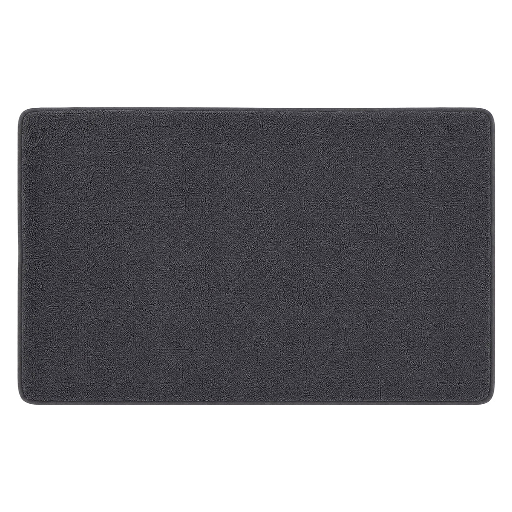 Non Slip Door Mat Grey 80x50x1cm