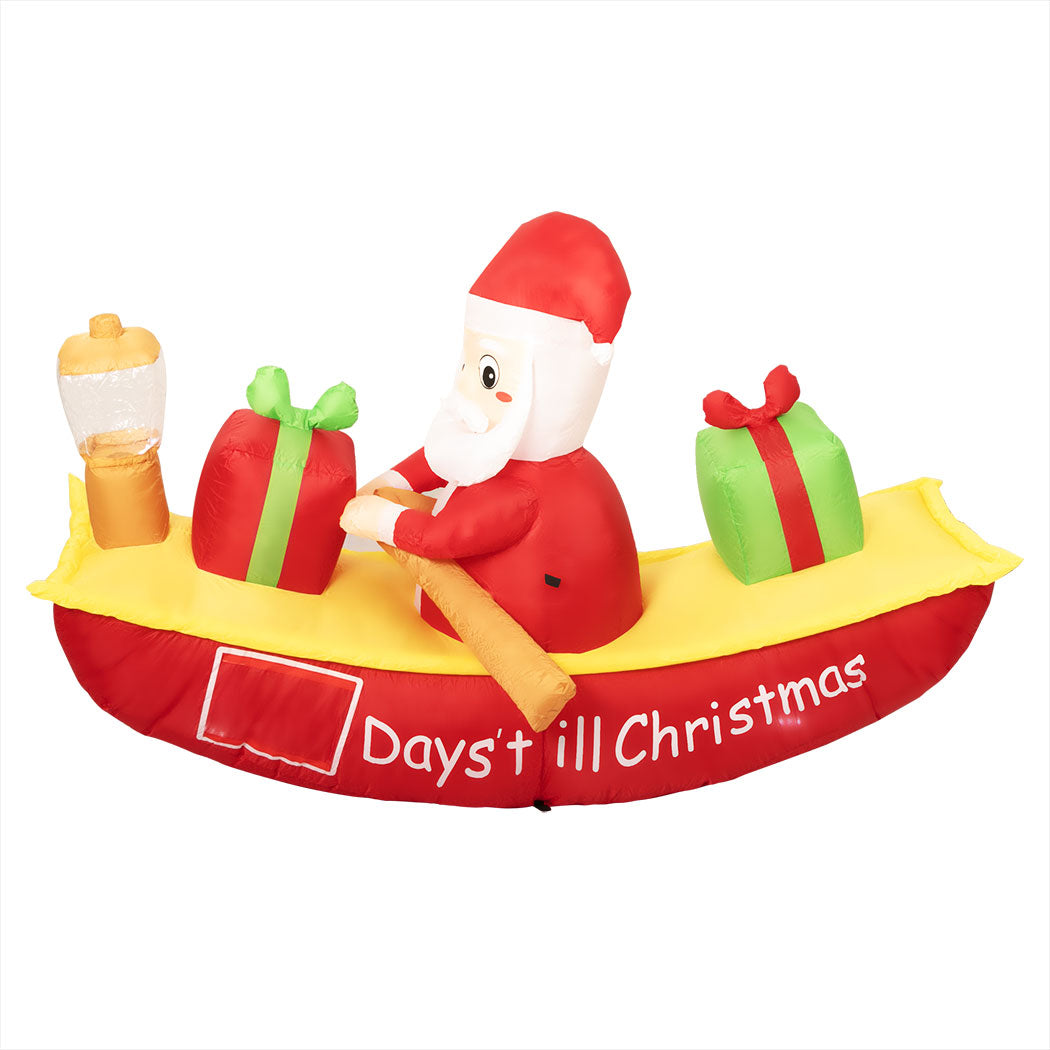 Xmas Boat Led Lights - Christmas Inflatable Santa Clau
