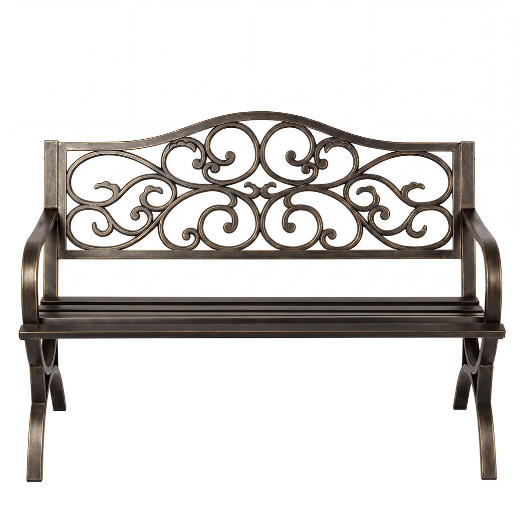Cast Iron Garden Bench 3 Seater Bronze | Simpledeals