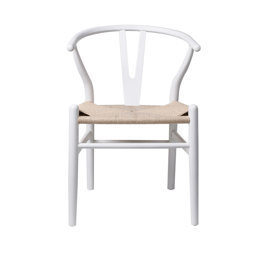 2x Dining Chairs Wooden Hans White | Wooden finish