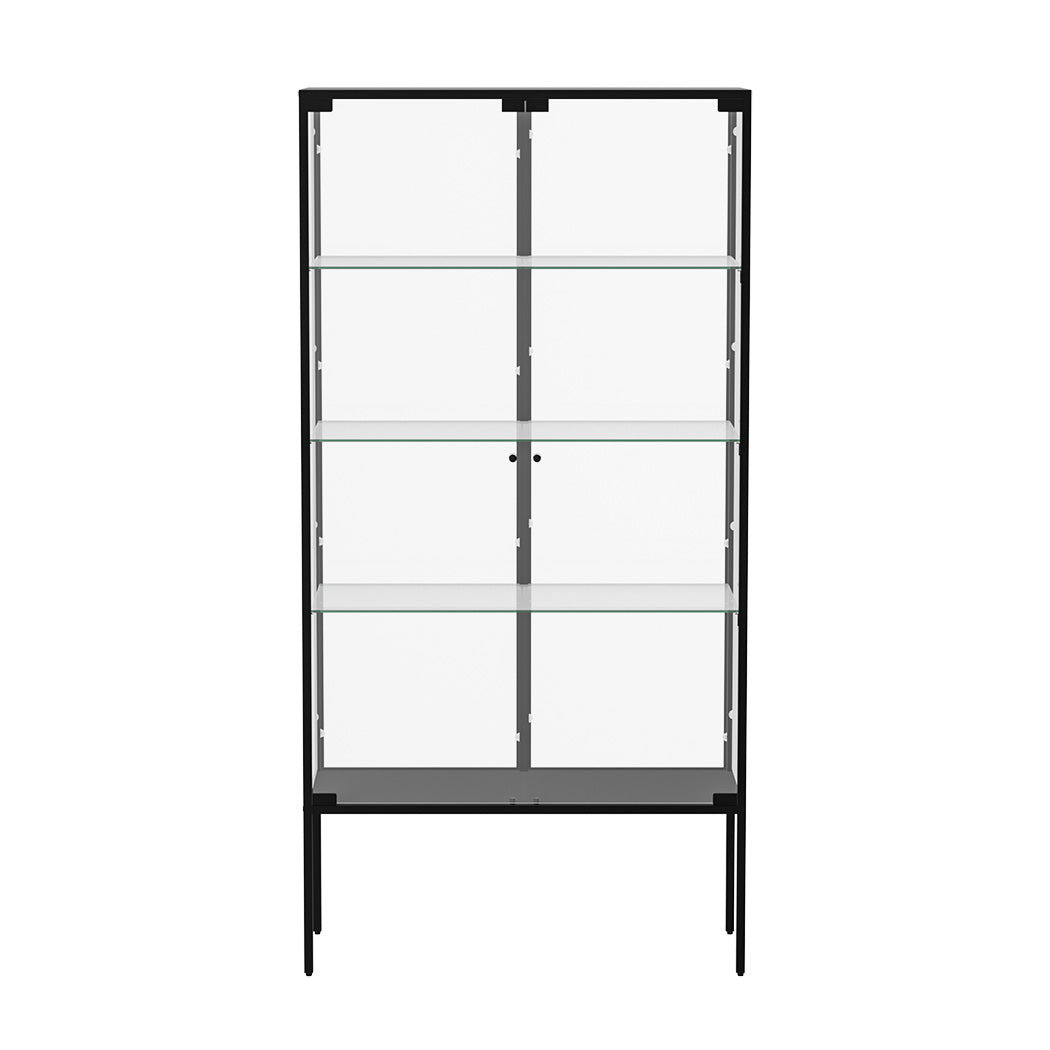 Premium Glass Display Cabinet Steel 4 Tier 160cm  Space-Saving Design