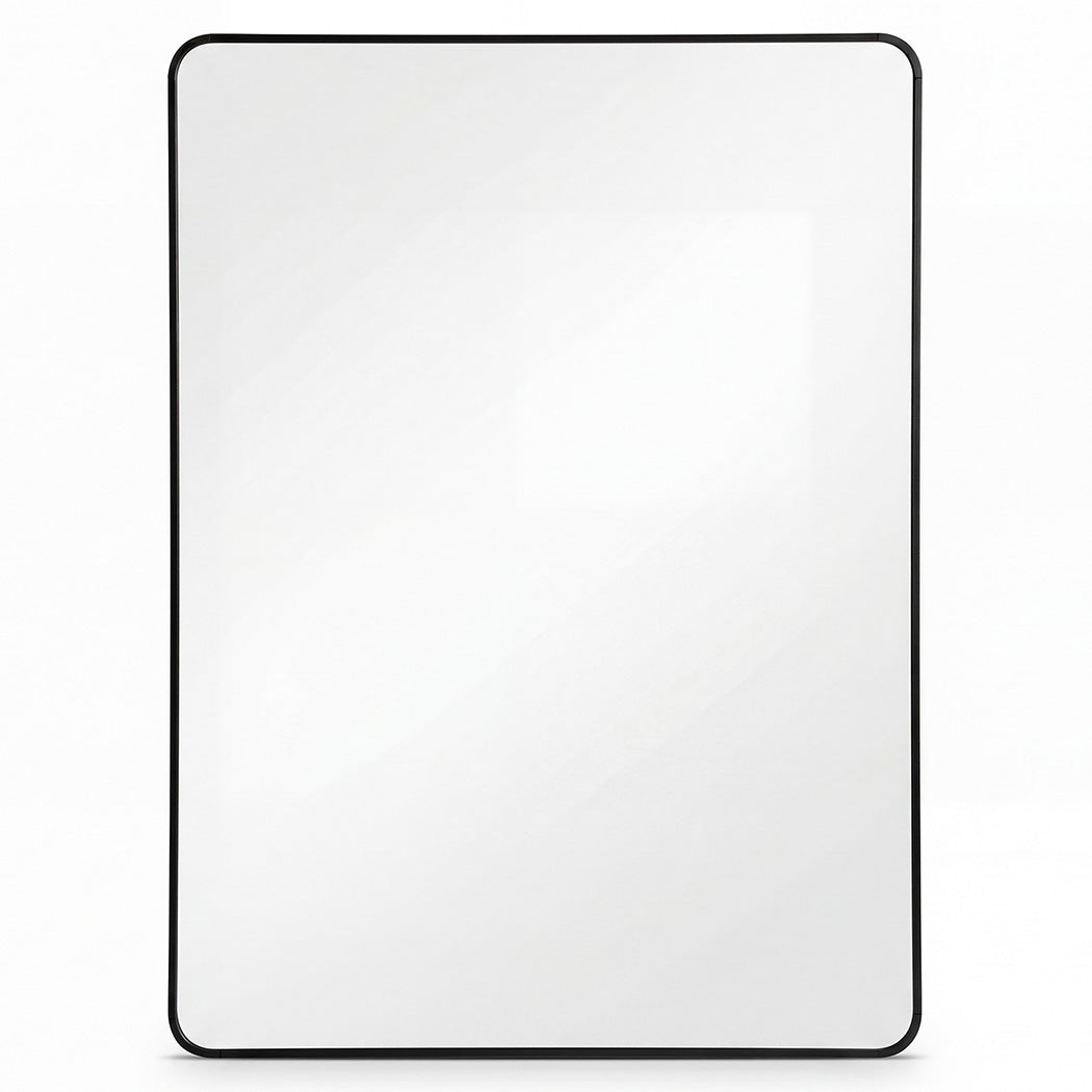 Rectangle Wall Mirror 75x50cm Black Aluminium | Simpledeals
