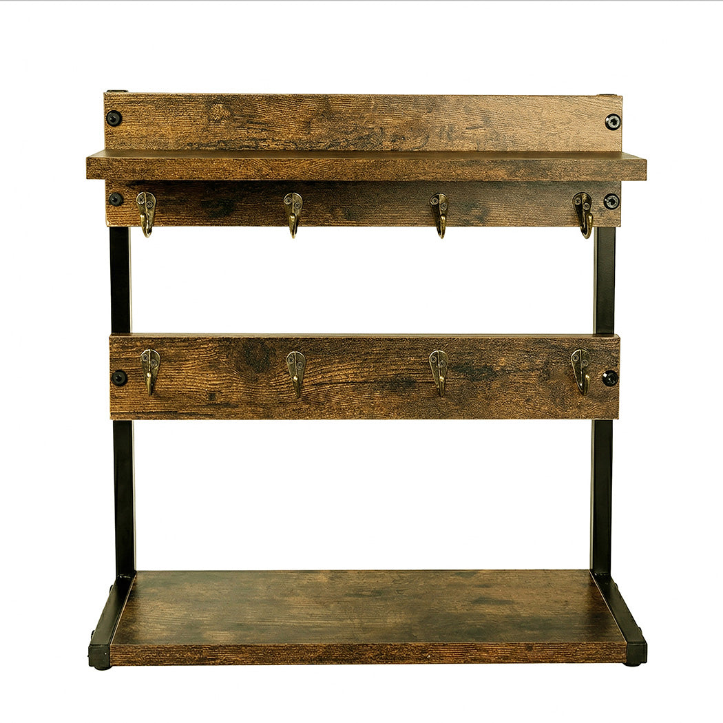 Mug Holder Stand Industrial 2 Tier 8 Hooks | Simpledeals