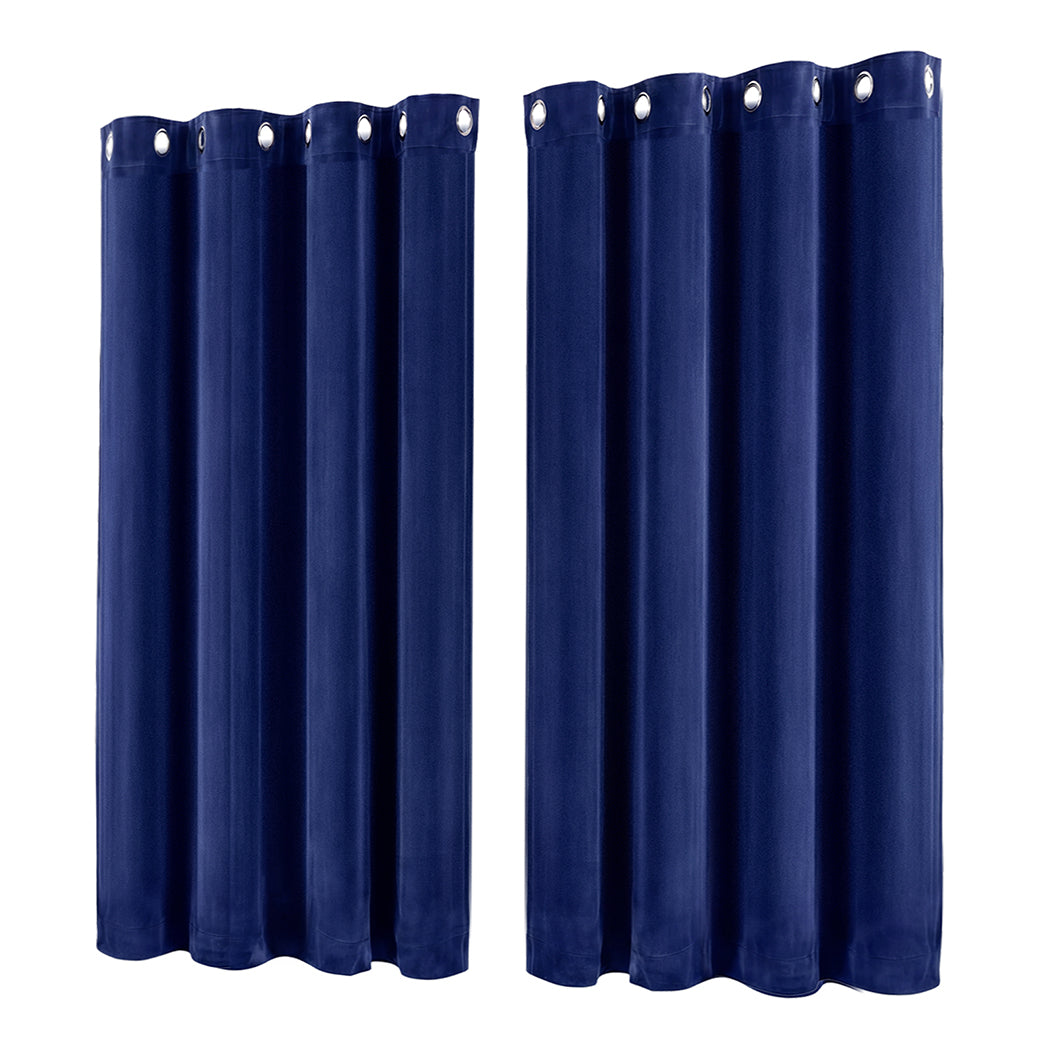 Velvet Blackout Curtains 132x160cm 2-Panel | Simpledeals