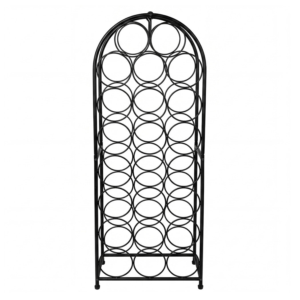Wine Rack Metal Storage 31x18x82cm