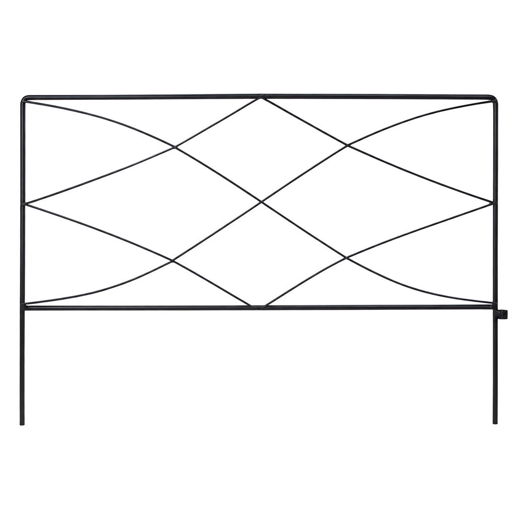 Garden Fence Panel Steel Black 55x0.55x40cm