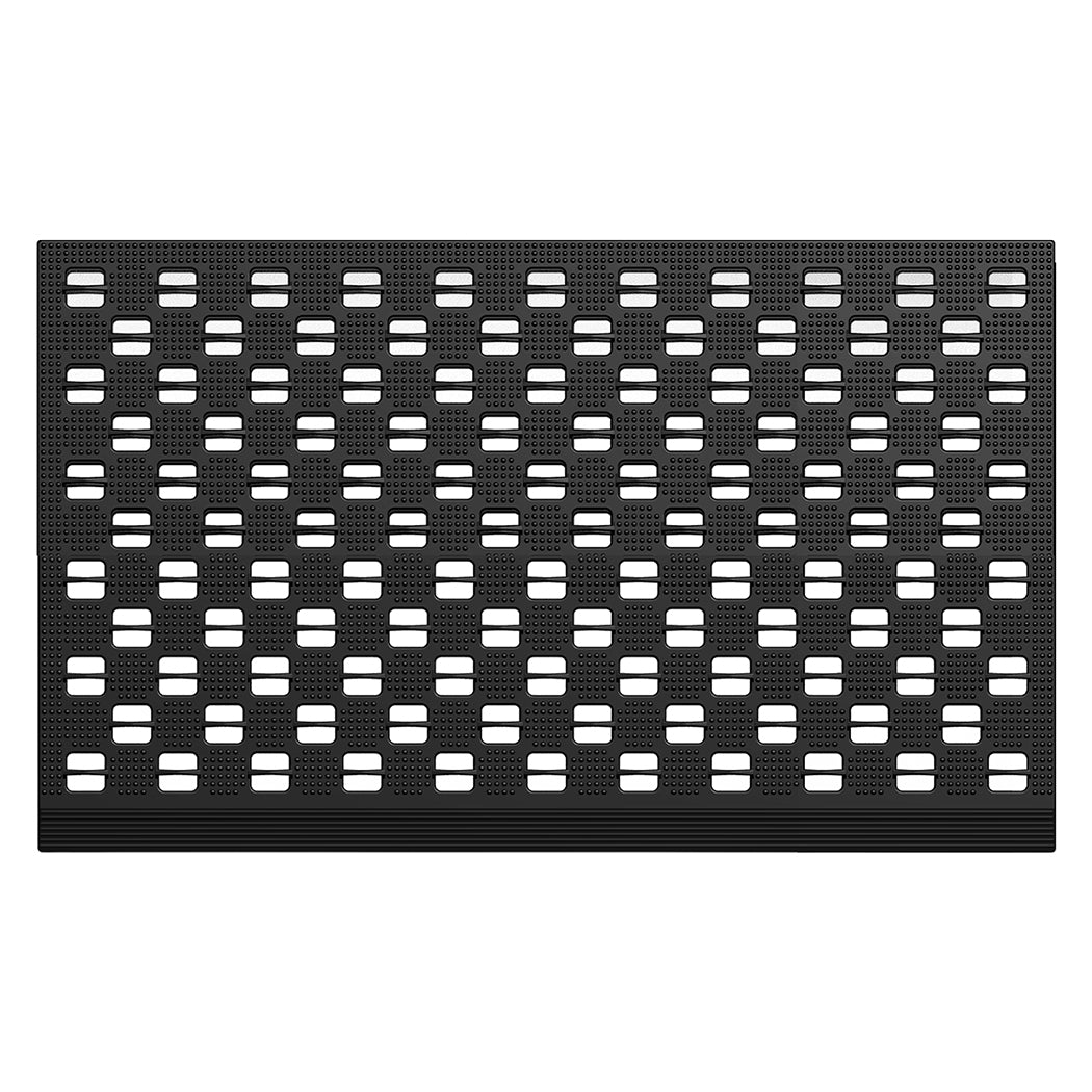 Front Door Mat Black Tpe 75x43cm