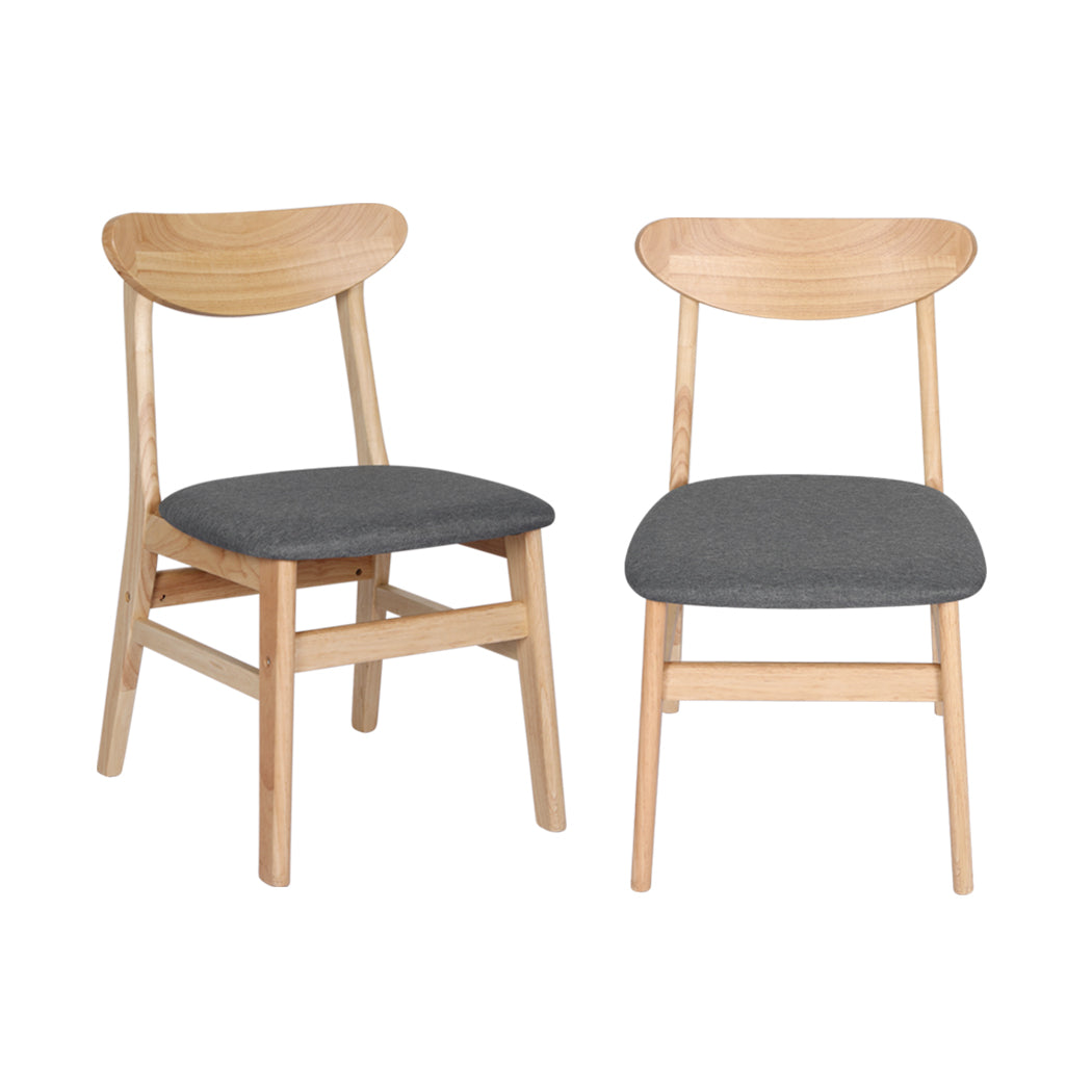 Dining Chairs Natural Fabric 45x50x76cm