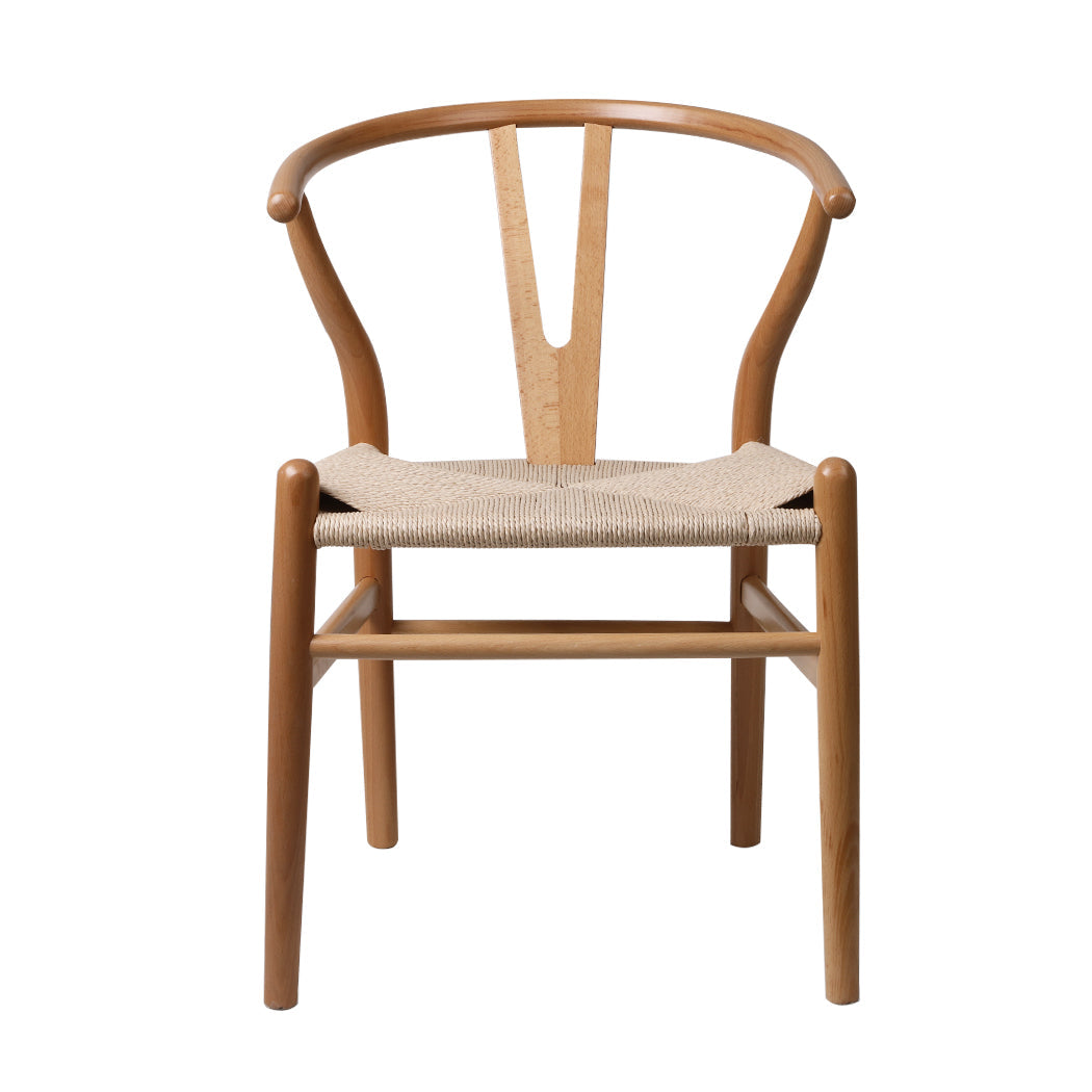 SC11+SC12 id - 2x Dining Chairs Wooden Hans Clear