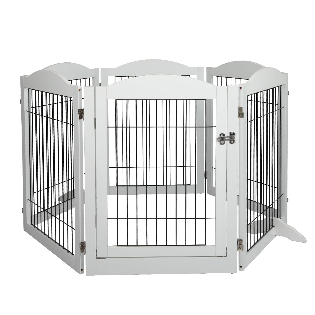 6 Panels Pet Dog Playpen Puppy Exercise Cage Enclosure Fence Indoor