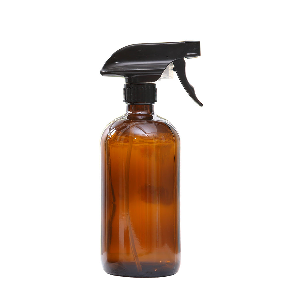 6x 500ml Amber Glass Spray Bottles Trigger | Glass finish