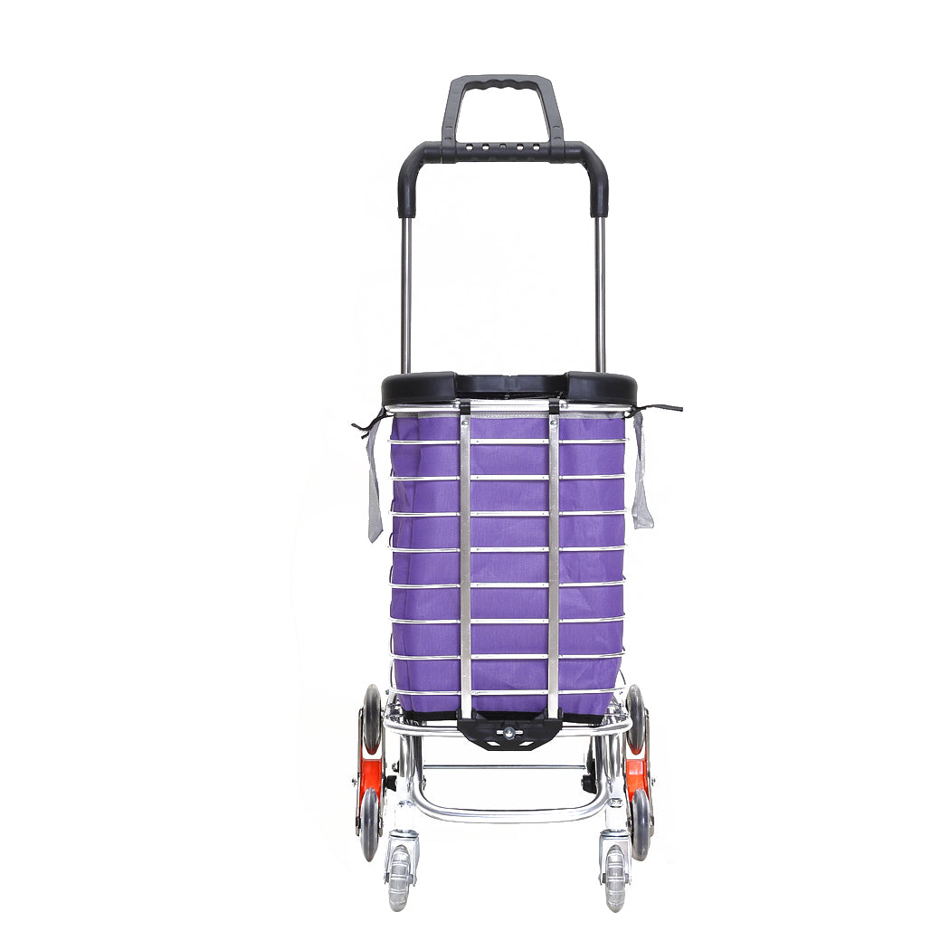 Stainless Steel Luggage Grocery - Foldable Shopping Cart Trolley Basket