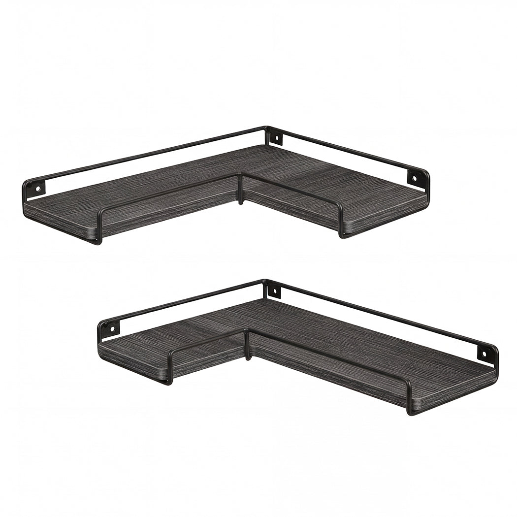 Floating Corner Wall Shelves Set of 2 | Simpledeals