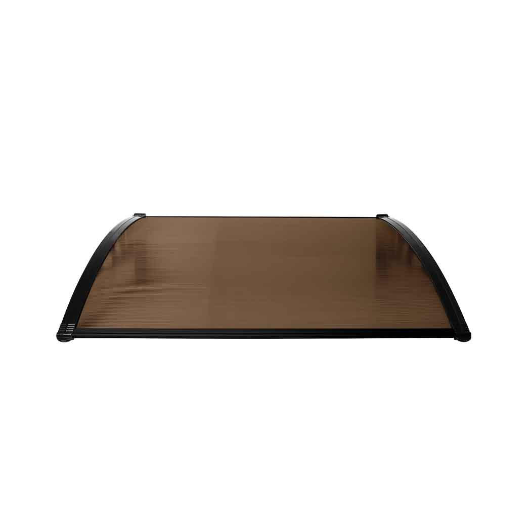 1x1.2m Brown Outdoor Window & Door Awning Sun Shade Rain Shelter