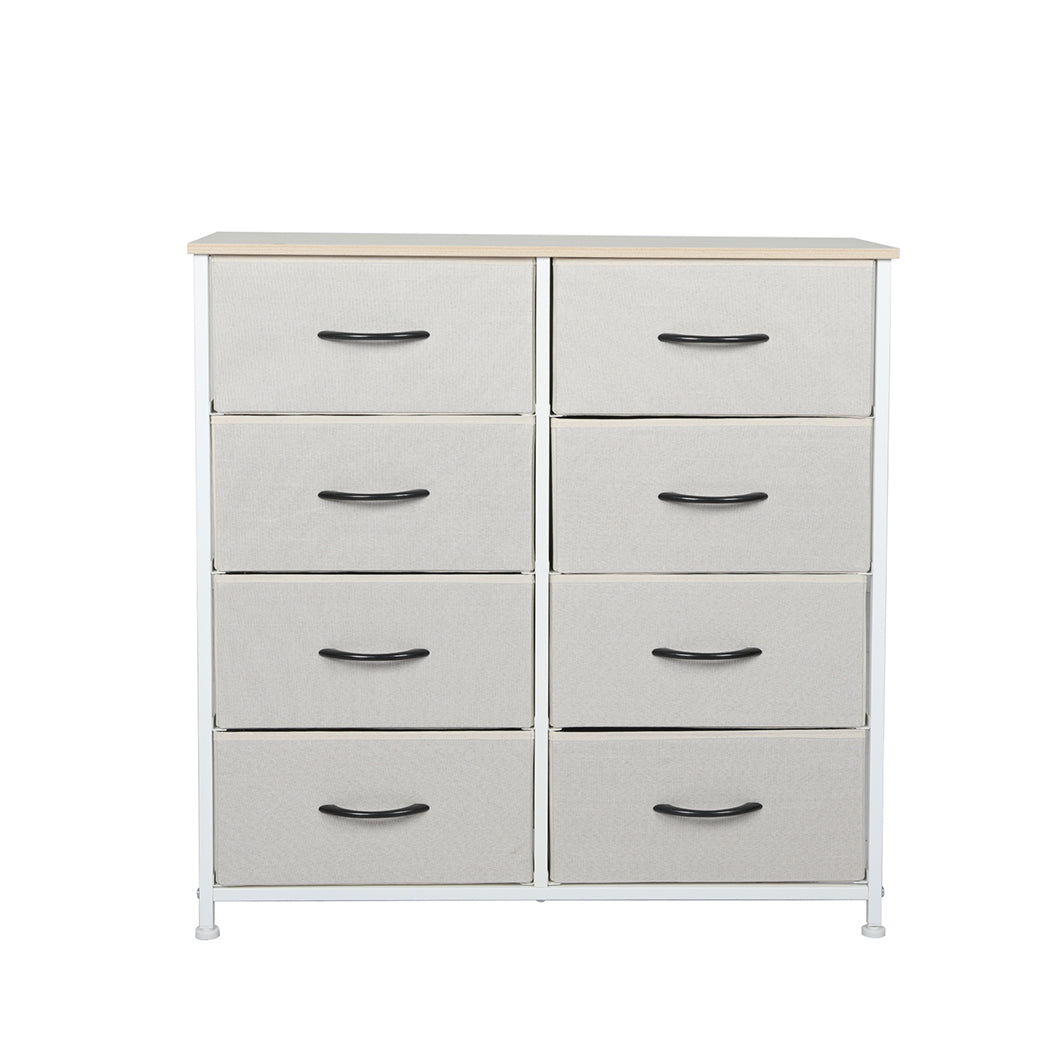 Stylish Beige Storage Cabinet Tower Chest Organizer for Home or Office