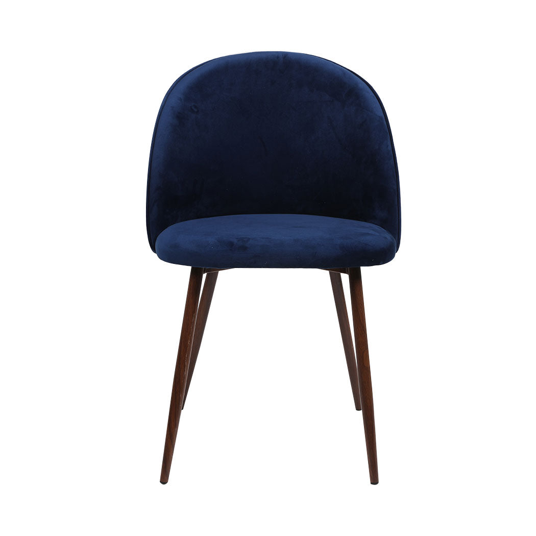id15&16 - Ergonomic 4x Dining Chairs Seat French Navy  Space-Saving Design